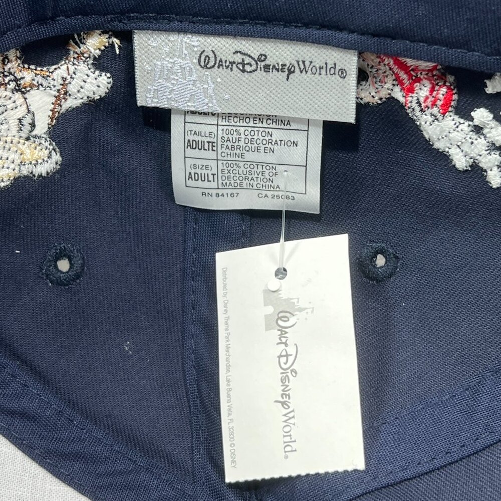 Walt Disney Mickey Mouse Through The years Strapback Hat Navy Adjustable Mens - Picture 10 of 15